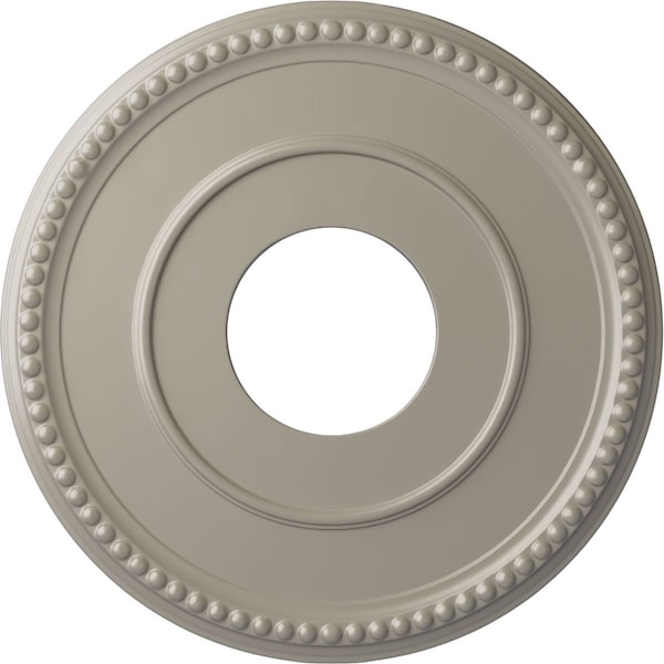 Ekena Millwork Bradford Ceiling Medallion (Fits Canopies up to 6 5/8"), 12 1/2"OD x 3 7/8"ID x 3/4"P, Pearl White CM12BRPWS - main